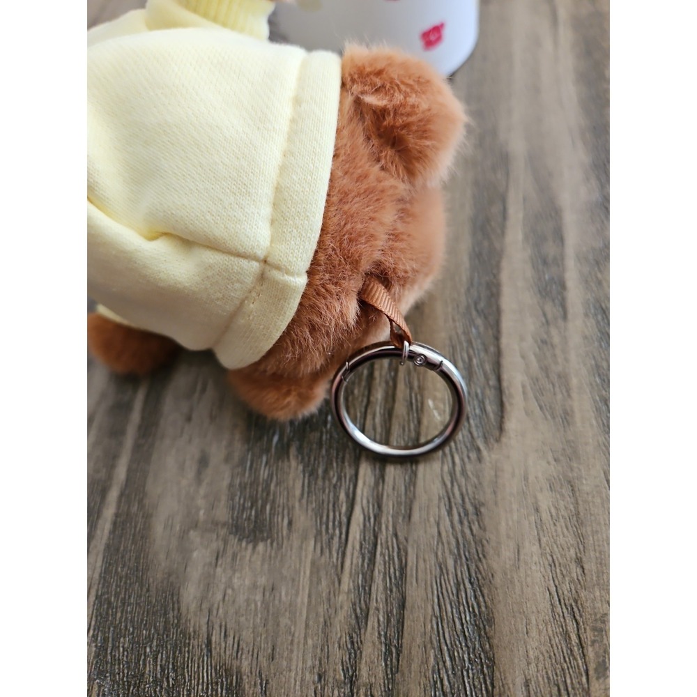 Comfrt The Teddy Bear Bag Charm Keychain Buttercream Yellow Hoodie NIB - Picture 7 of 9